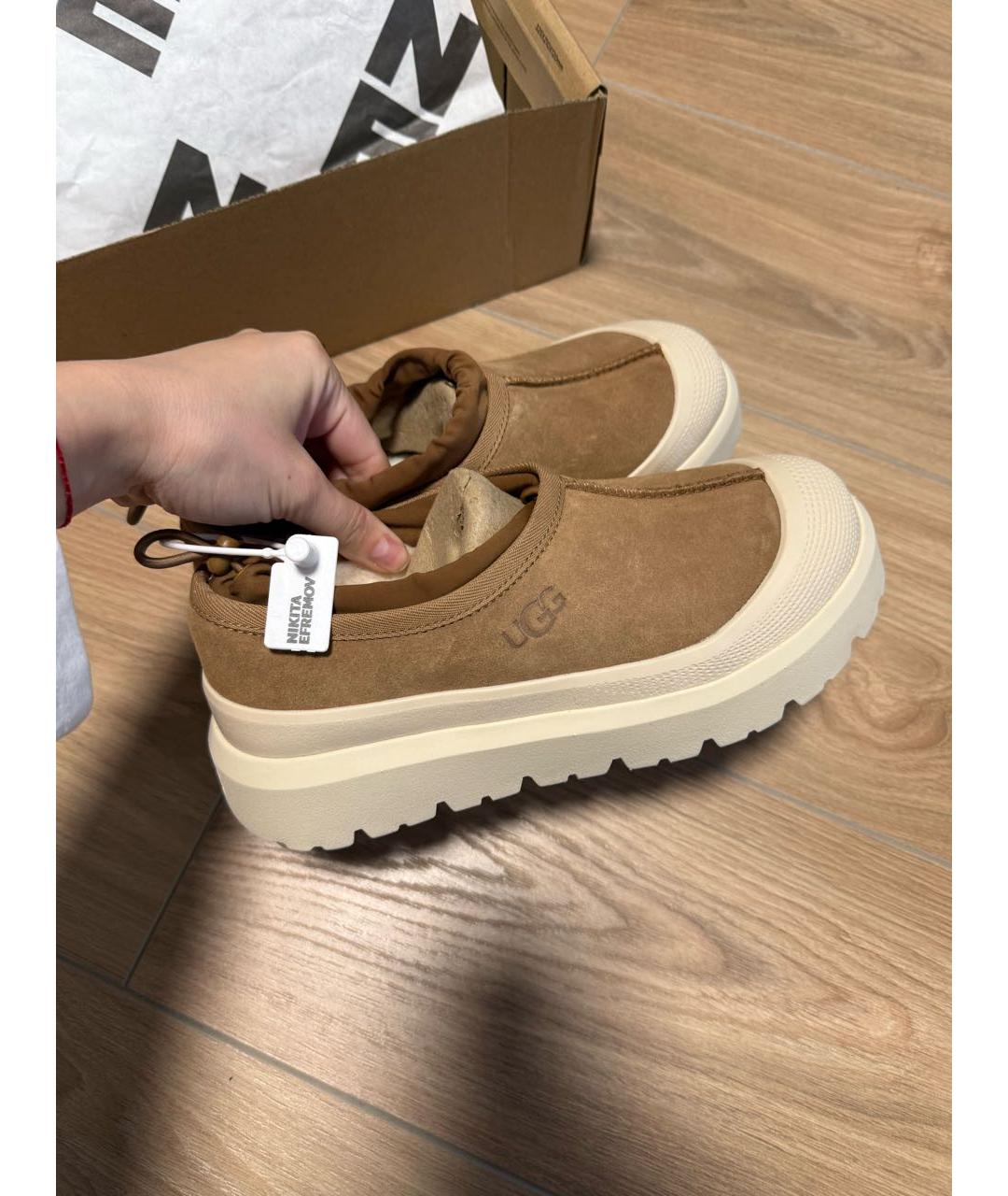 UGG AUSTRALIA Бежевые замшевые сабо, фото 7