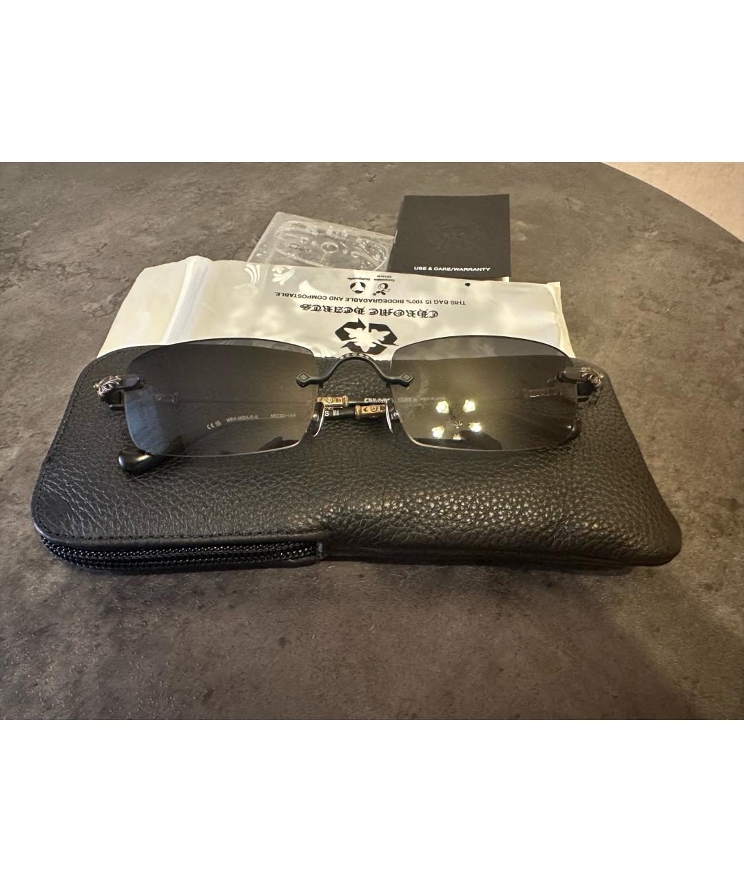CHROME HEARTS Черные пластиковые солнцезащитные очки, фото 3