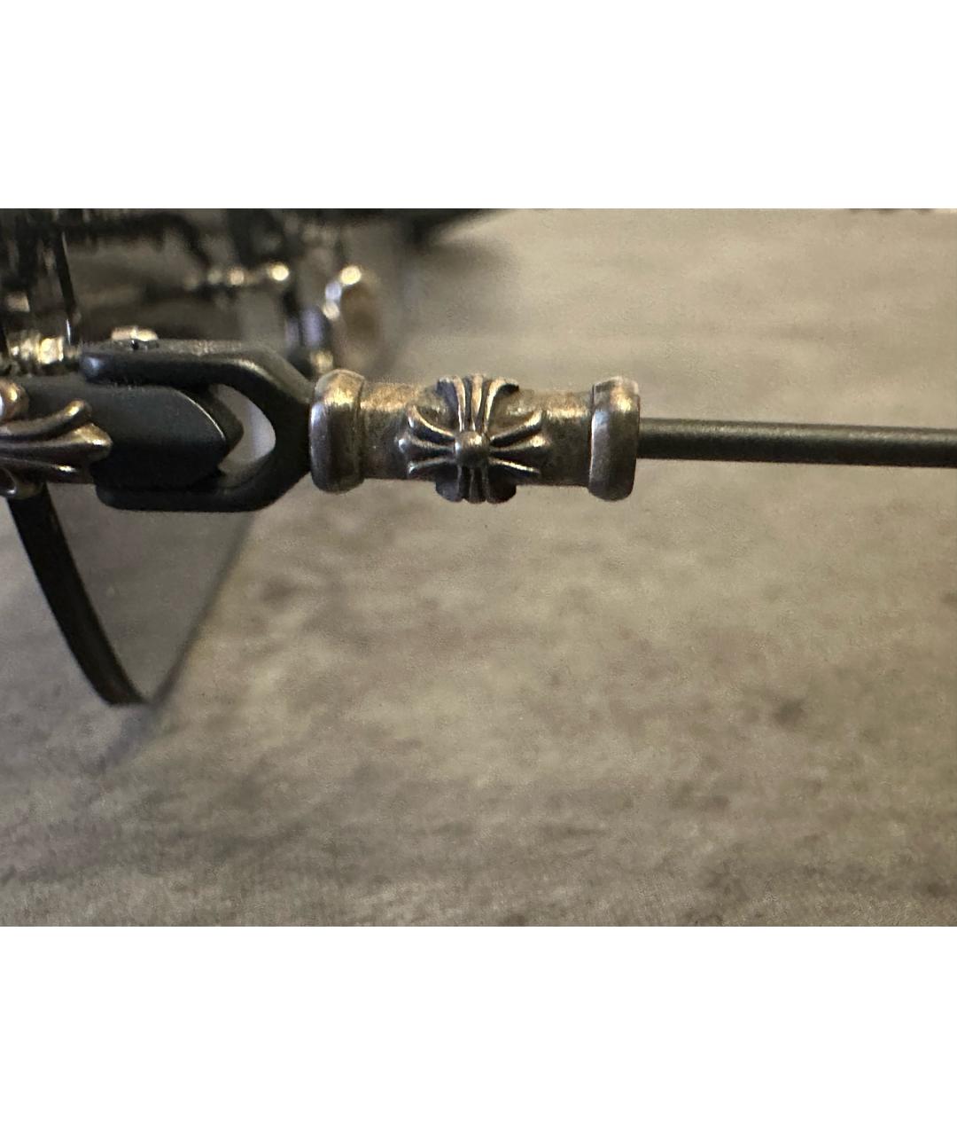 CHROME HEARTS Черные пластиковые солнцезащитные очки, фото 7
