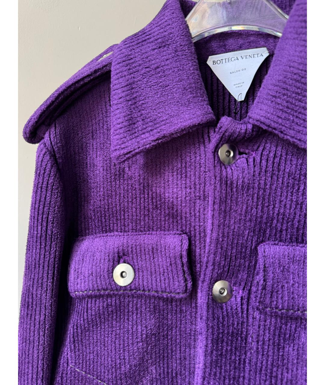 BOTTEGA VENETA Фиолетовый вискозный жакет/пиджак, фото 3