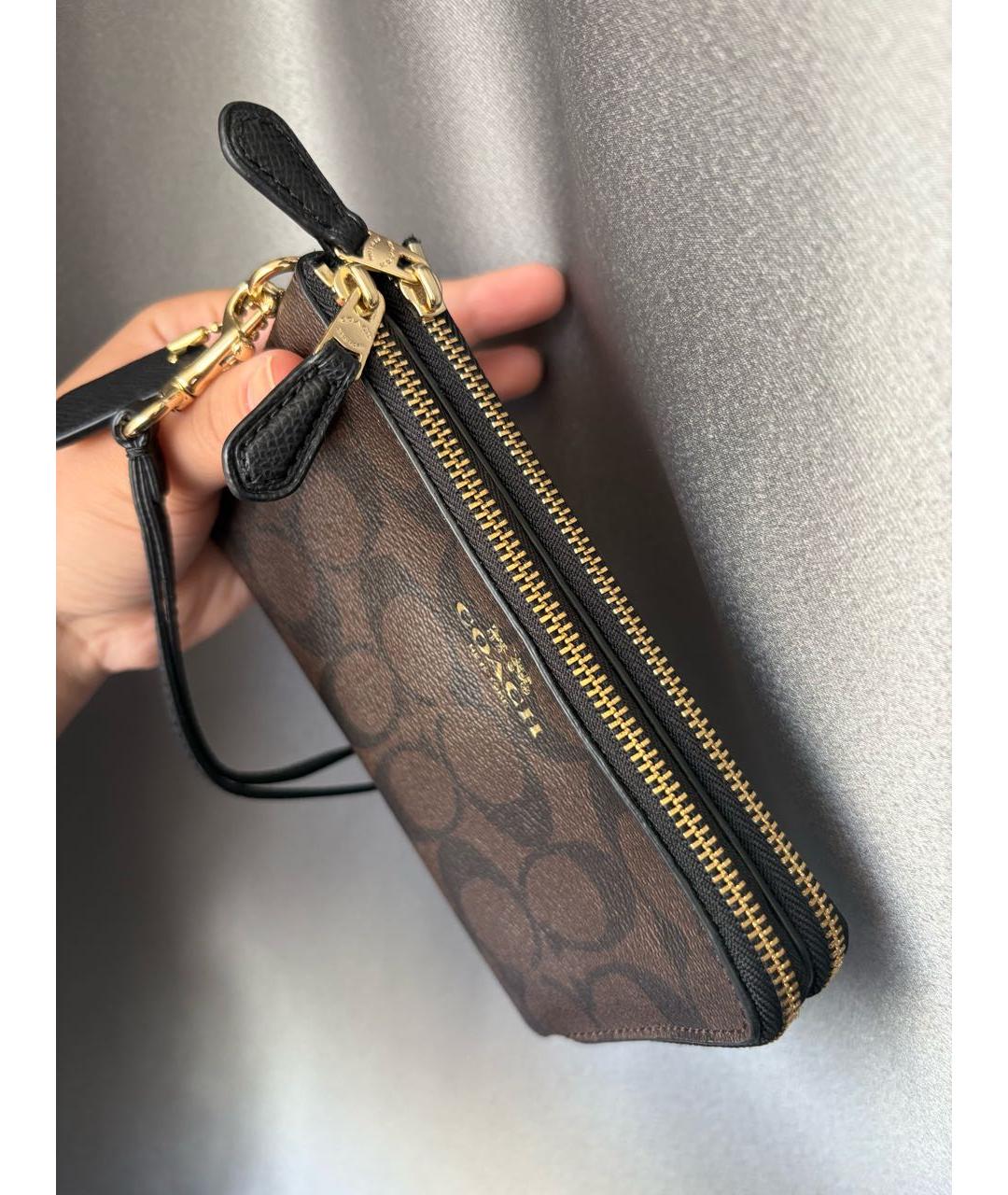 COACH Коричневый кожаный кошелек, фото 6