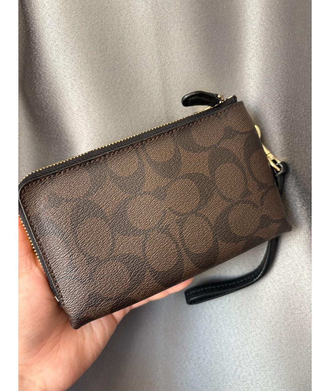 COACH Коричневый кожаный кошелек, фото 3
