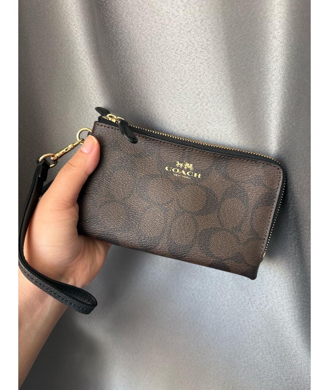 COACH Коричневый кожаный кошелек, фото 2