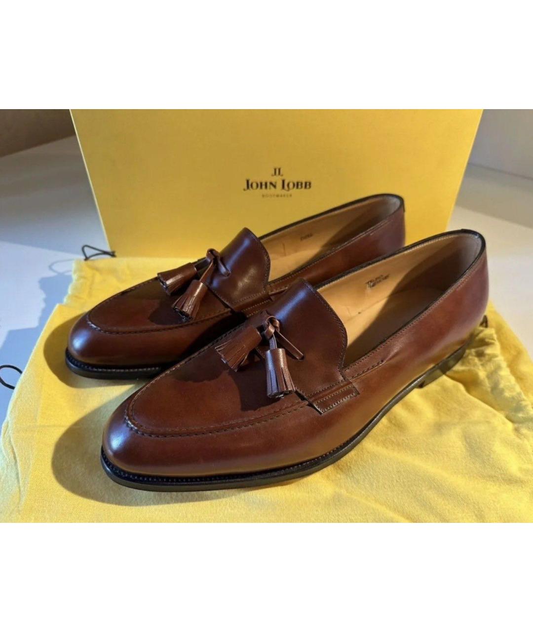 JOHN LOBB Коричневые кожаные туфли, фото 8