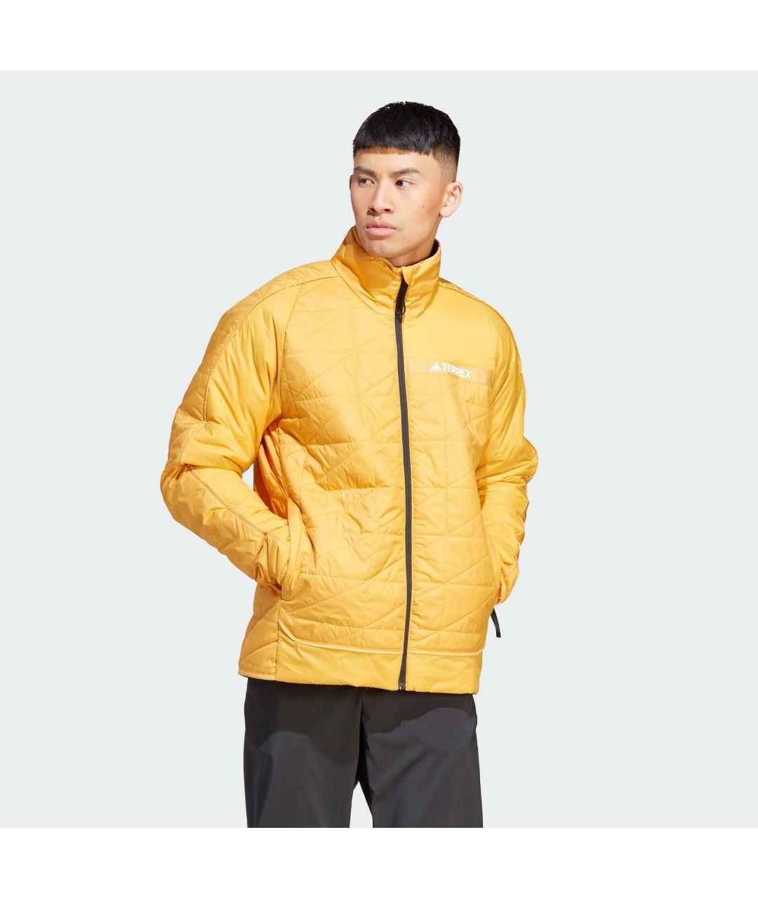 ADIDAS Желтая полиамидовая куртка, фото 2