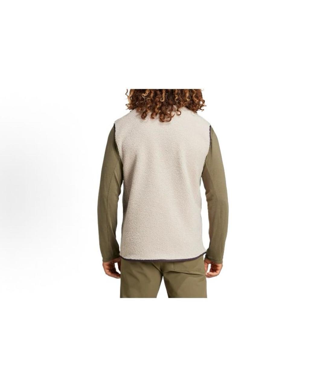 ADIDAS Бежевый полиэстеровый жилет, фото 2