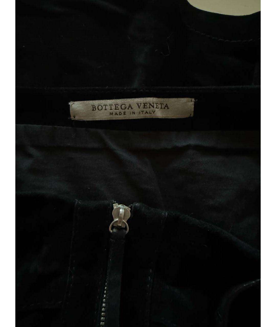 BOTTEGA VENETA Черная замшевая юбка мини, фото 3