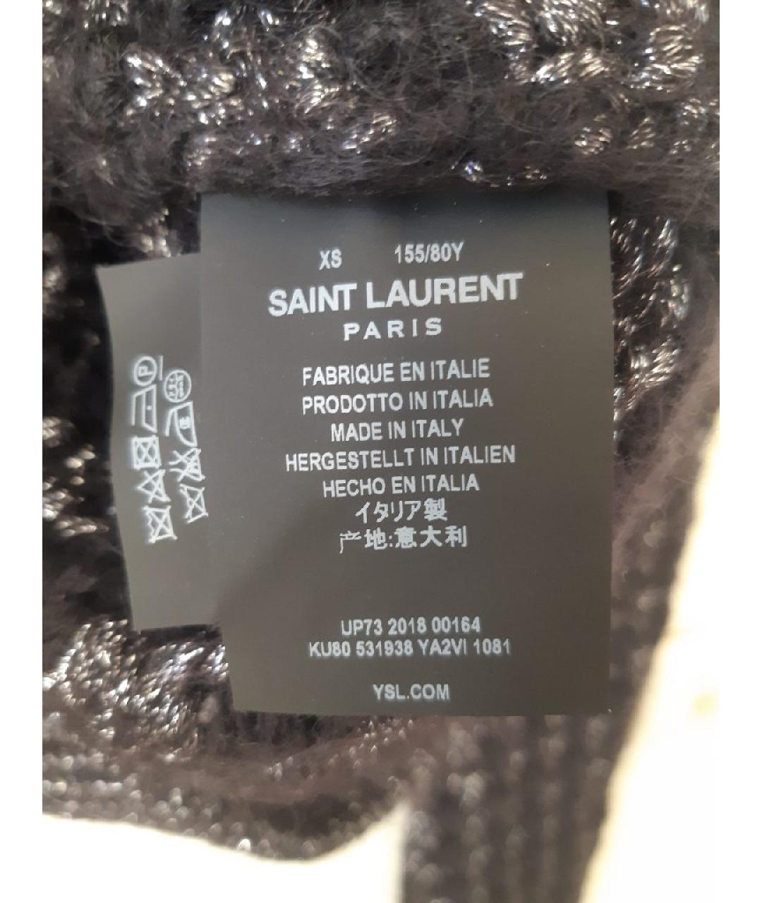 SAINT LAURENT Черный шерстяной джемпер / свитер, фото 6