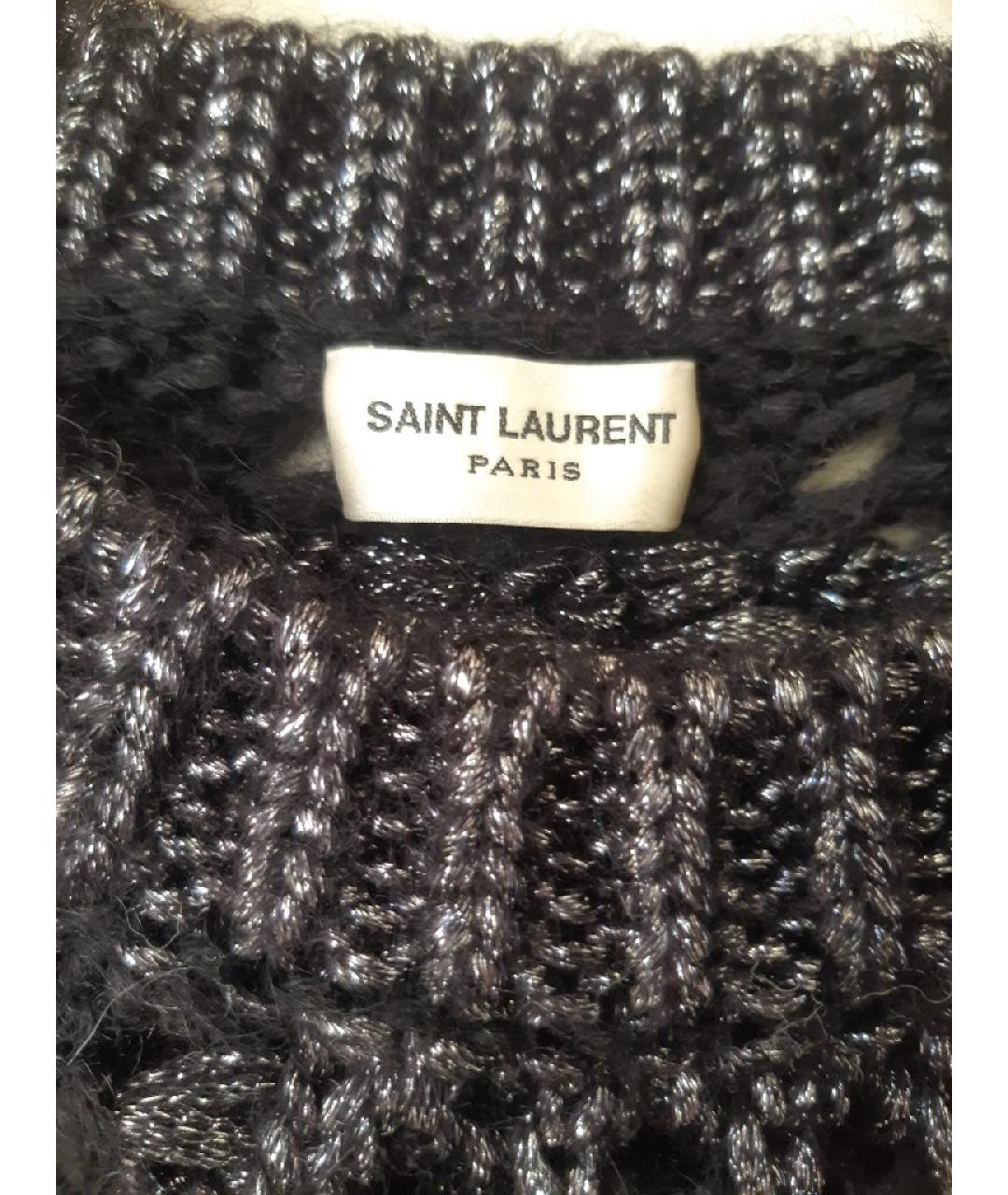SAINT LAURENT Черный шерстяной джемпер / свитер, фото 3