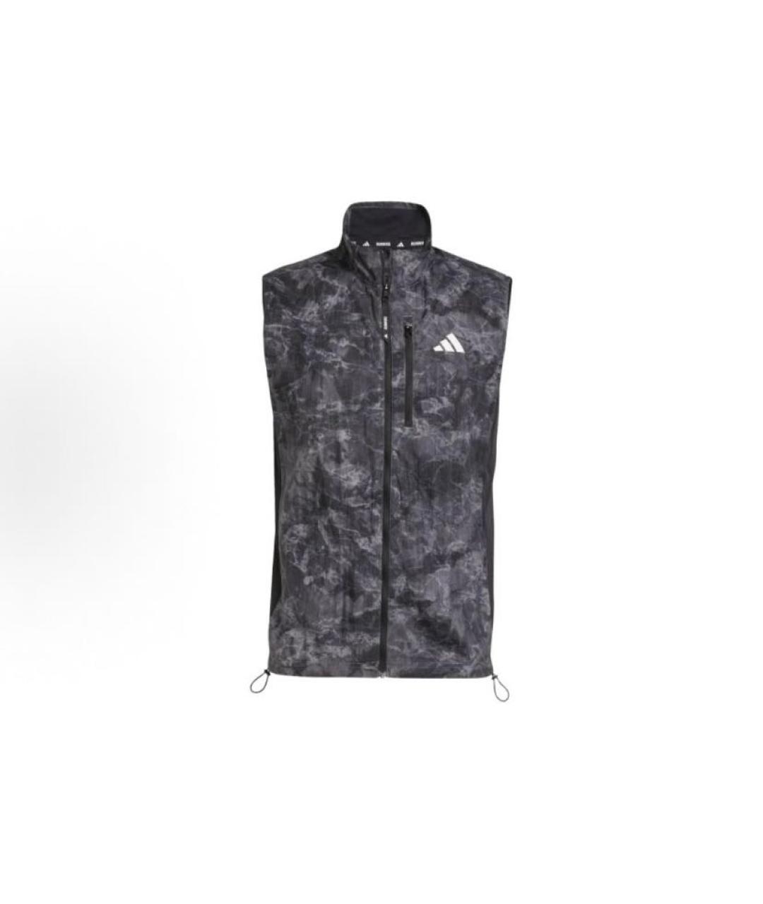 ADIDAS Антрацитовый полиамидовый жилет, фото 1