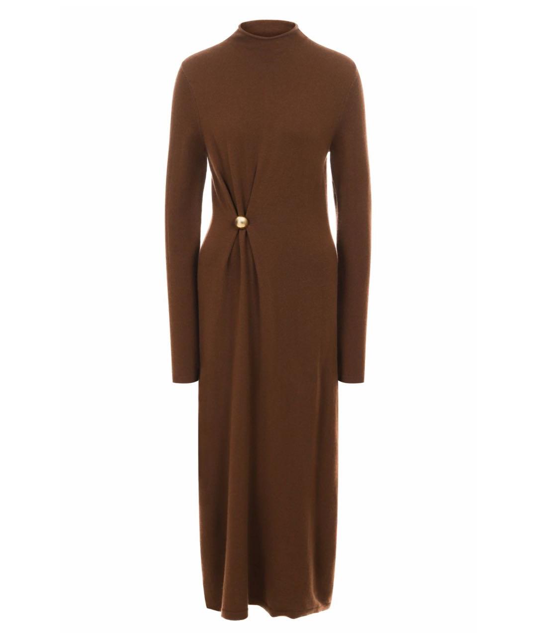 LOULOU DE SAISON Коричневое шерстяное повседневное платье, фото 1