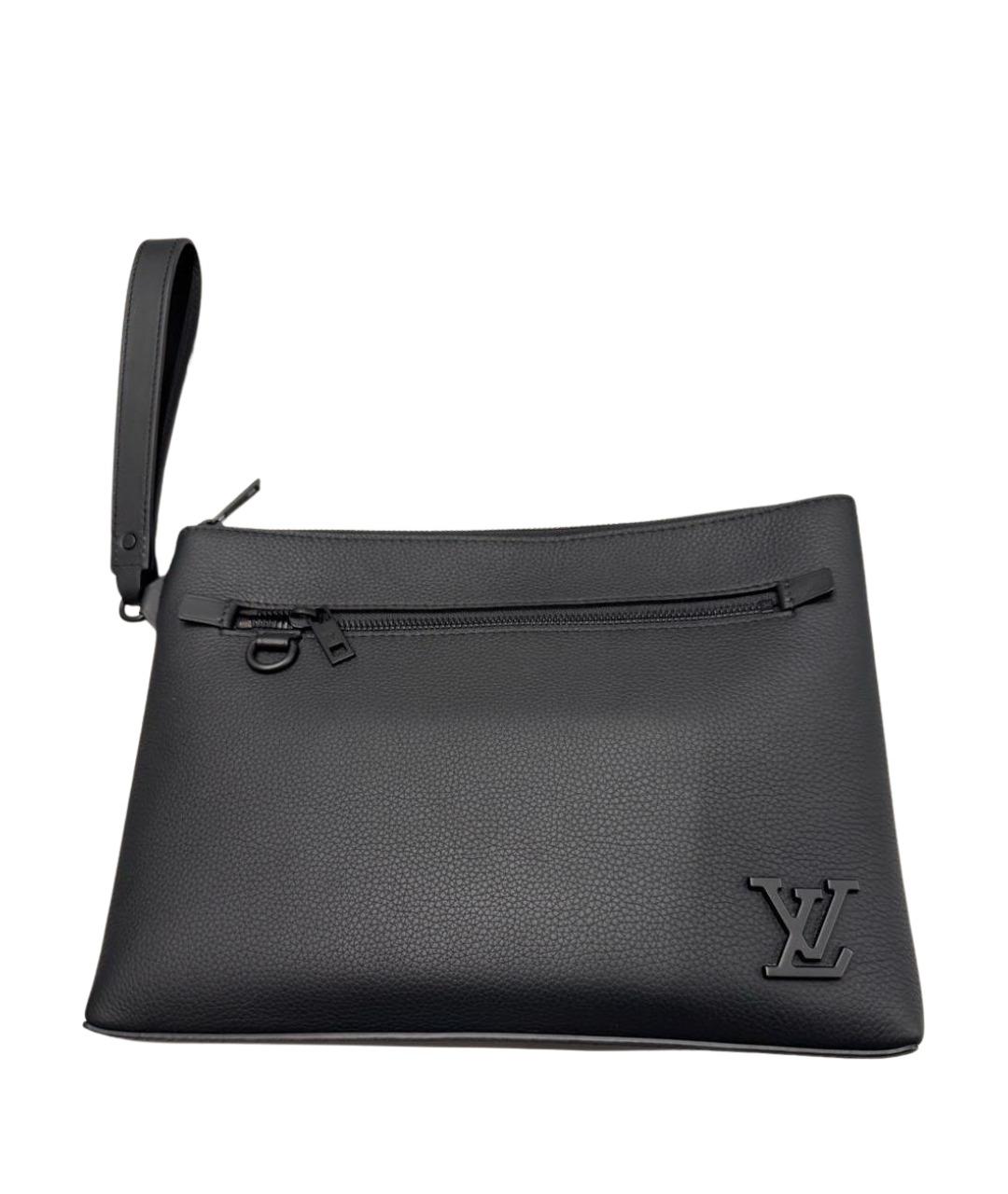 LOUIS VUITTON Черная кожаная папка для документов, фото 1