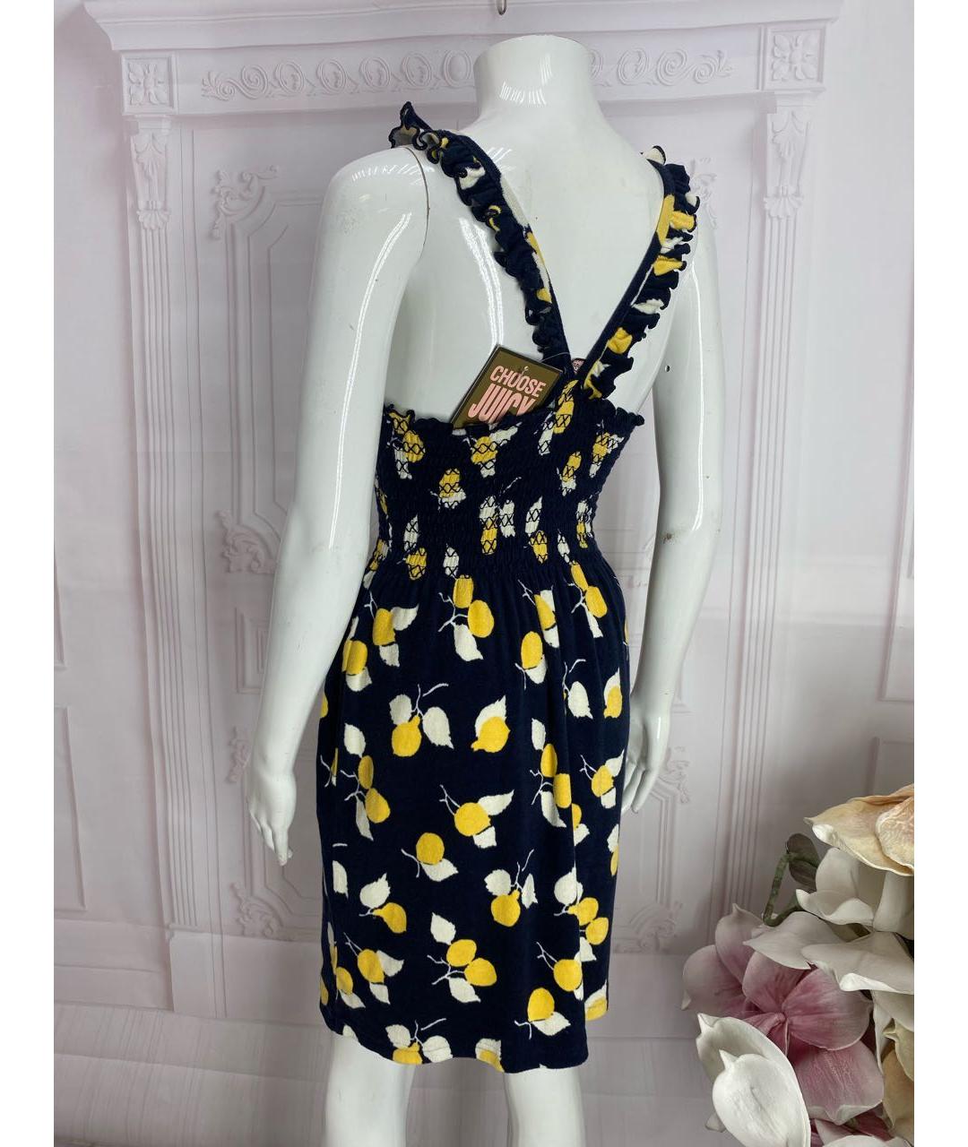 JUICY COUTURE Темно-синее хлопковое повседневное платье, фото 2