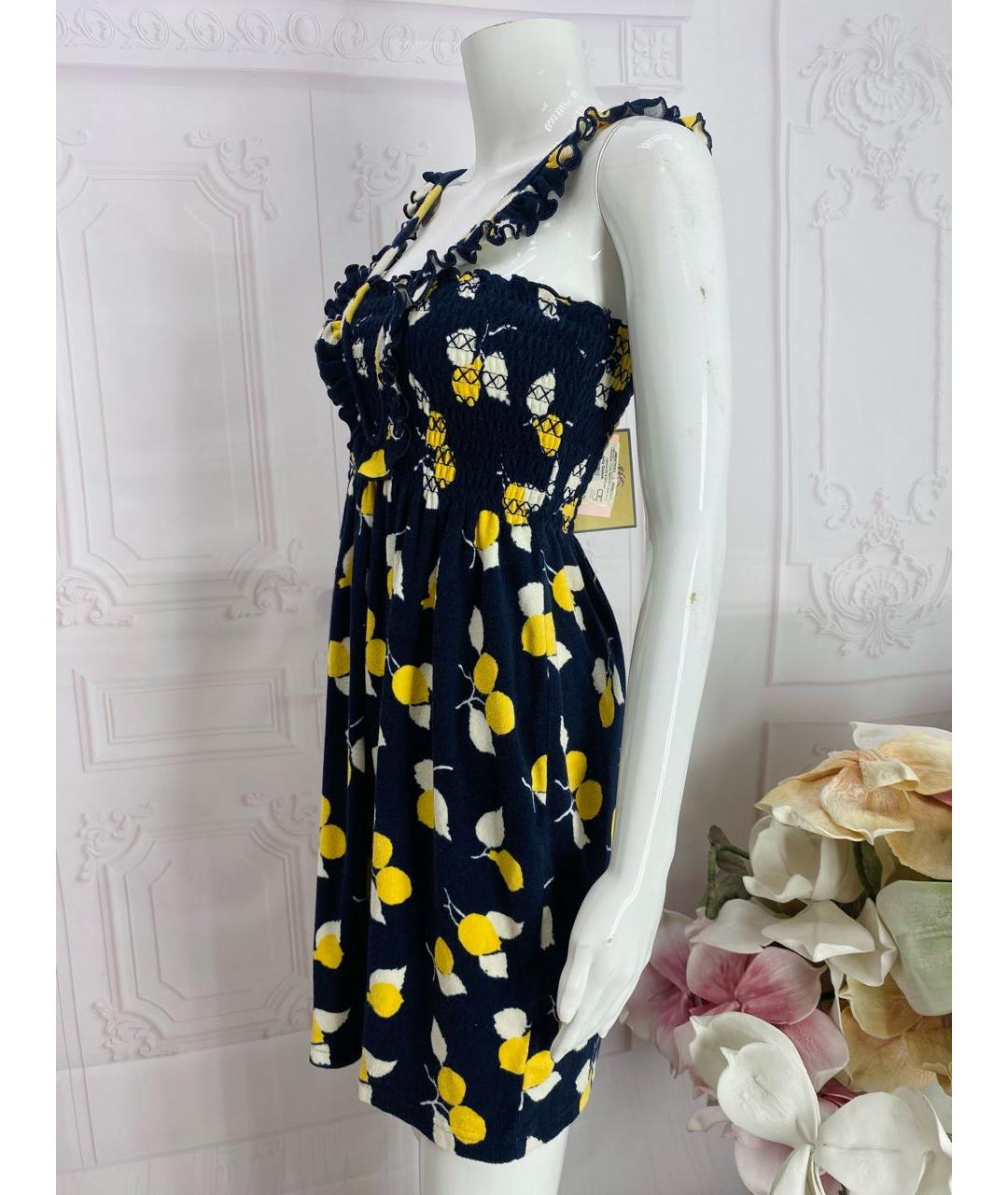 JUICY COUTURE Темно-синее хлопковое повседневное платье, фото 4