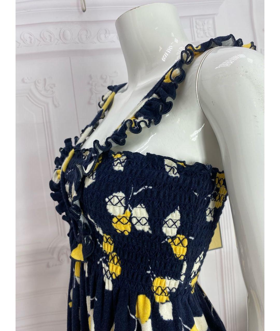 JUICY COUTURE Темно-синее хлопковое повседневное платье, фото 8