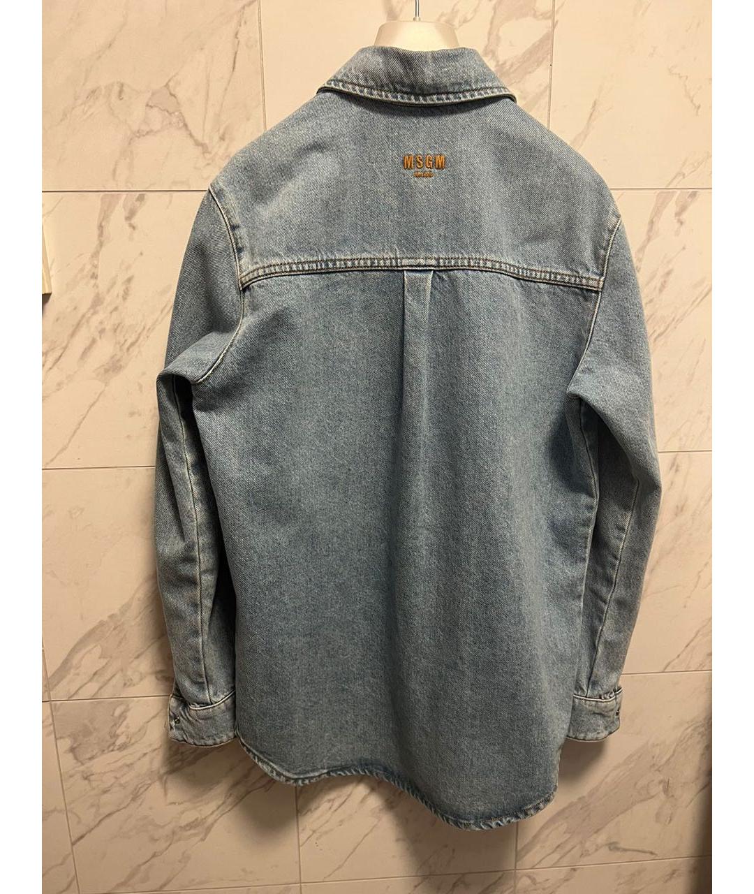 MSGM Голубая деним рубашка, фото 4