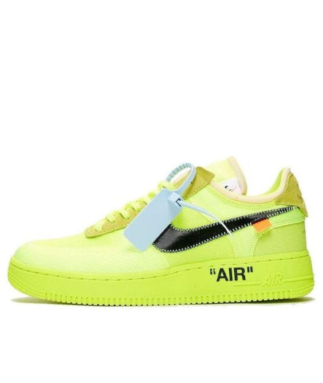 NIKE X OFF-WHITE Желтые низкие кроссовки / кеды, фото 2