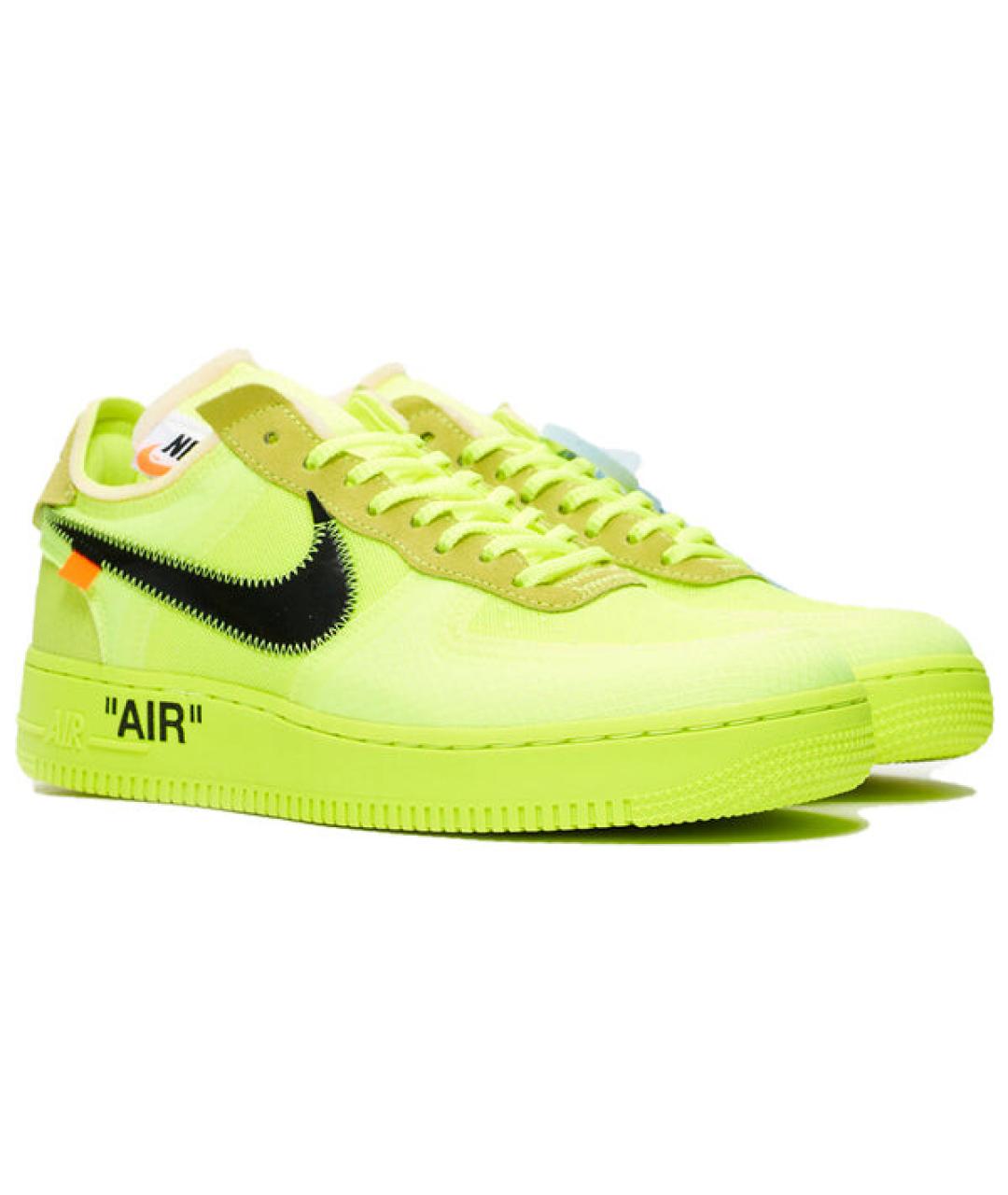 NIKE X OFF-WHITE Желтые низкие кроссовки / кеды, фото 7