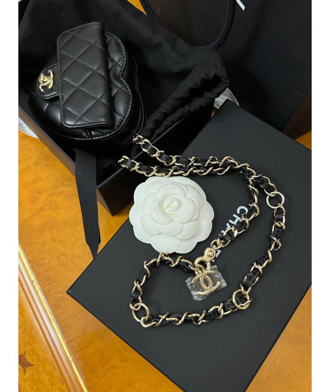 CHANEL Черная кожаная поясная сумка, фото 4
