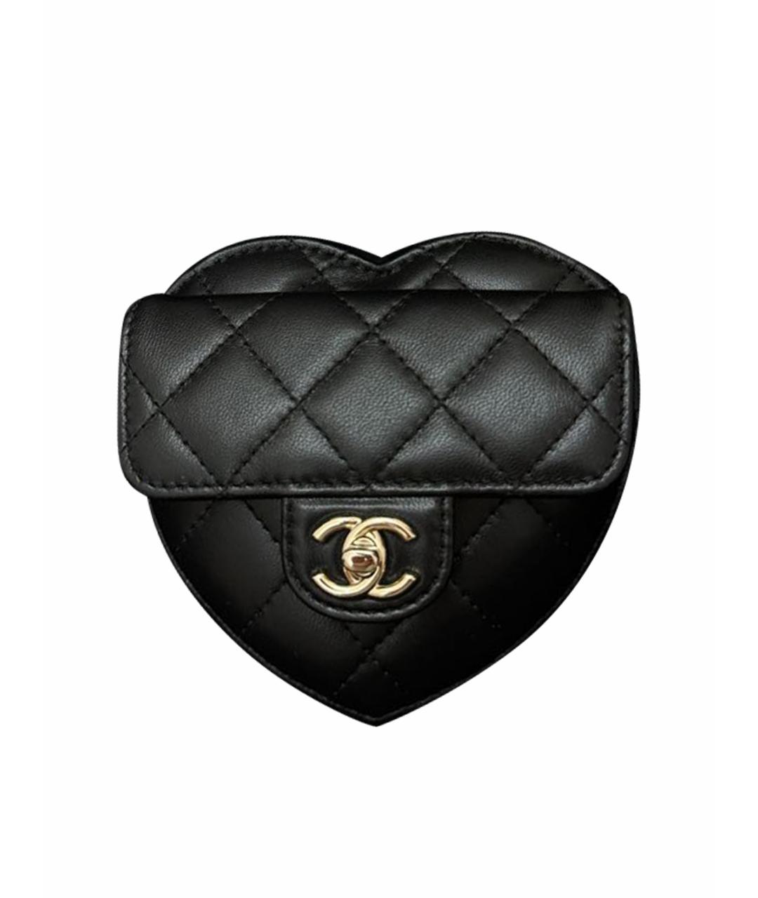 CHANEL Черная кожаная поясная сумка, фото 1
