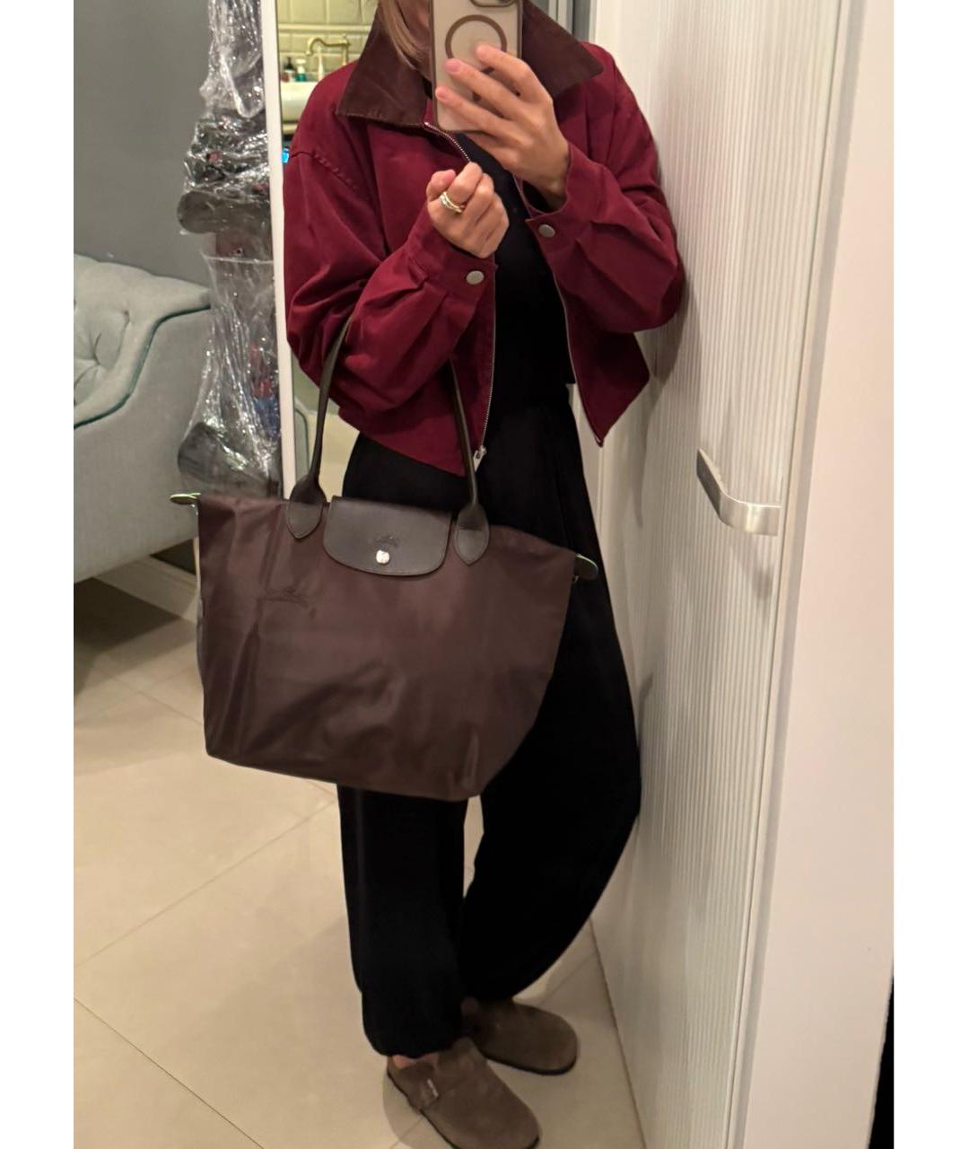 LONGCHAMP Коричневая сумка тоут, фото 6