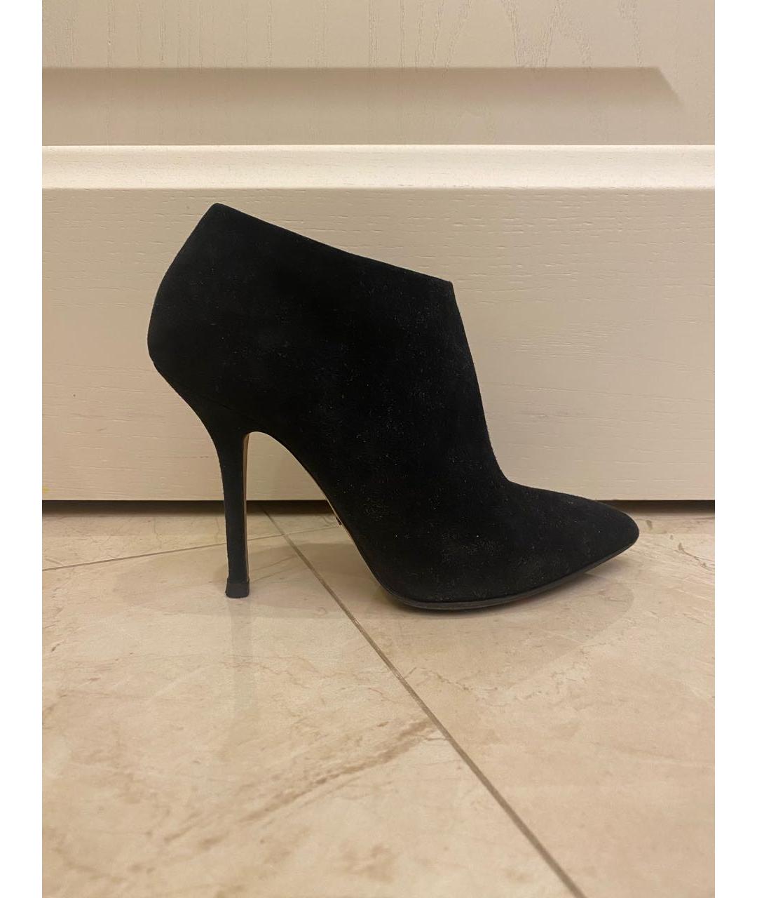 DOLCE&GABBANA Черные замшевые ботильоны, фото 7