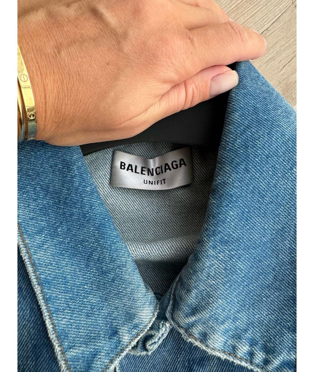 BALENCIAGA Синяя деним куртка, фото 3