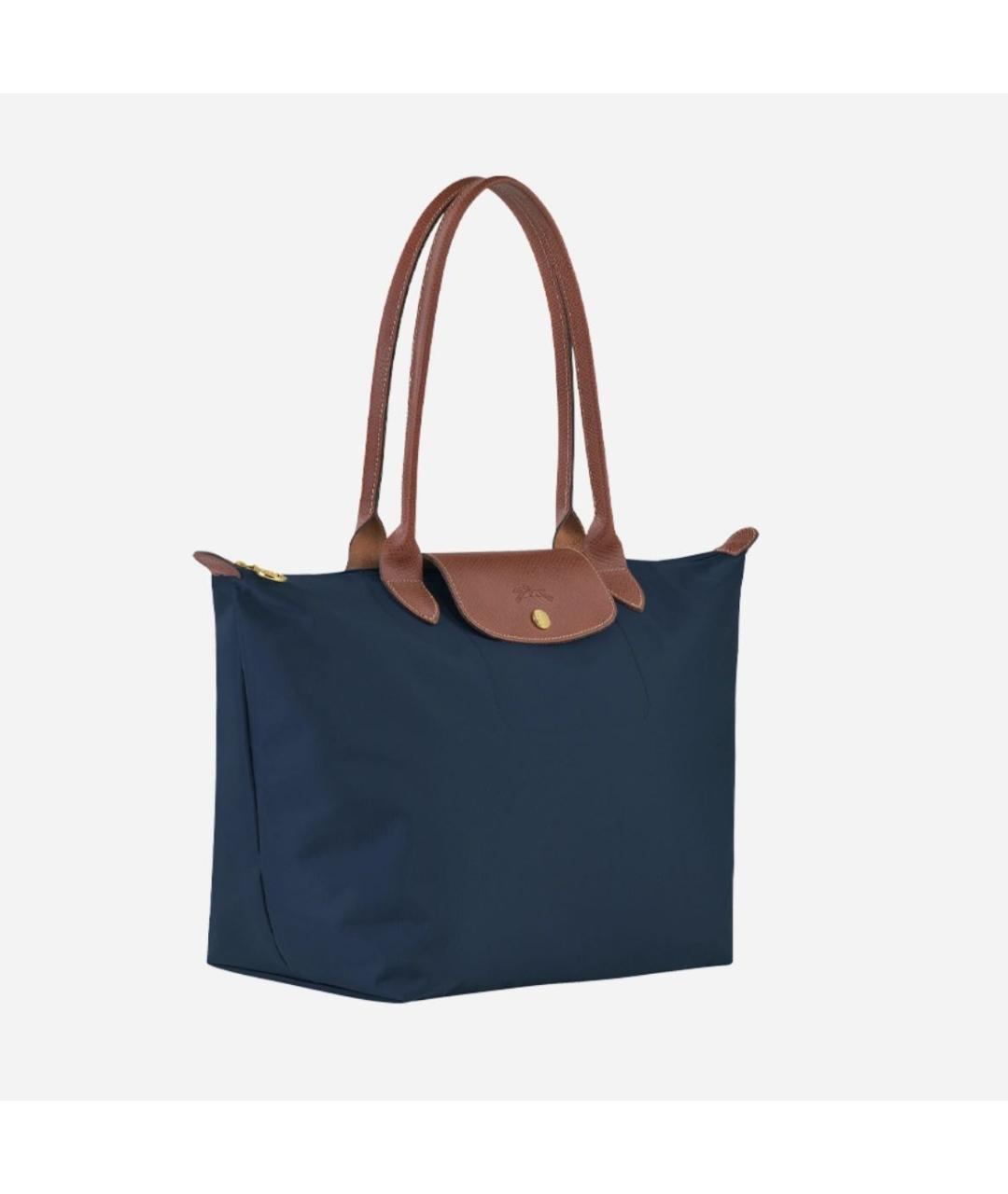 LONGCHAMP Темно-синяя сумка с короткими ручками, фото 8