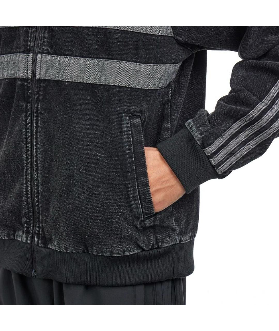 ADIDAS Черная хлопковая куртка, фото 4