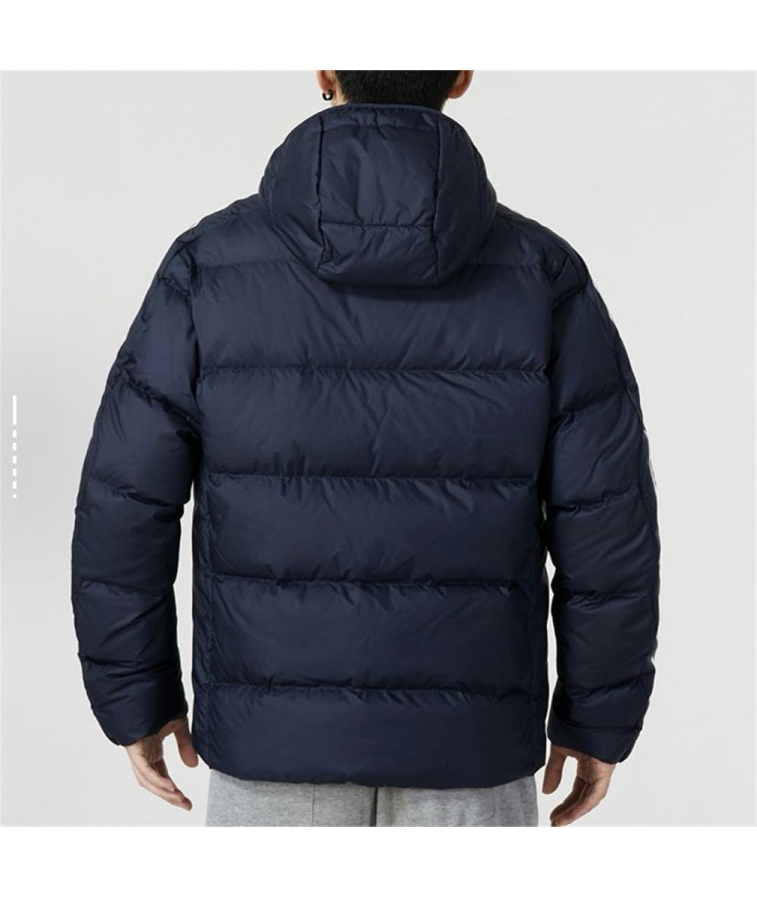 ADIDAS Темно-синяя полиэстеровая куртка, фото 3