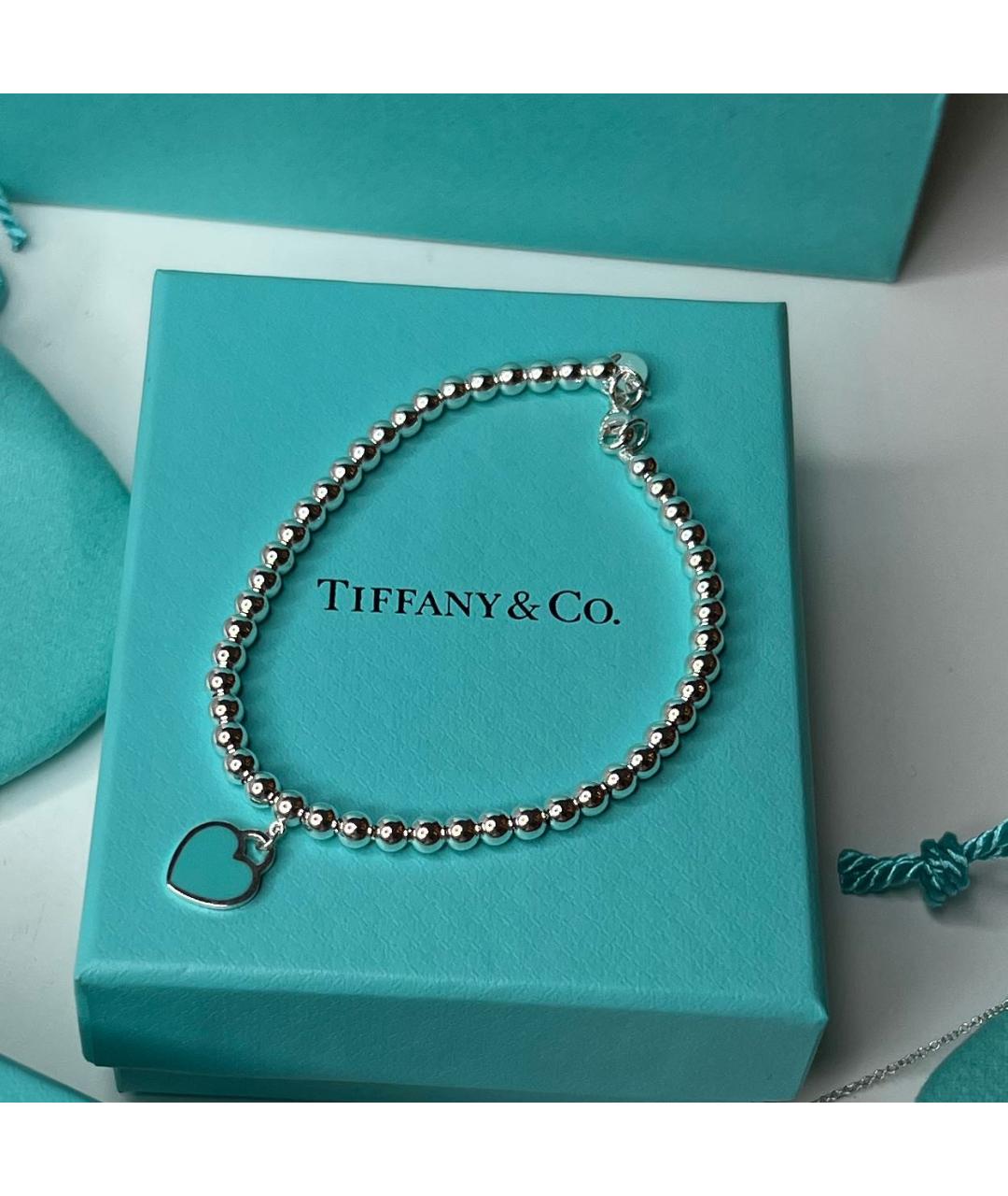 TIFFANY&CO Бирюзовый серебряный браслет, фото 2