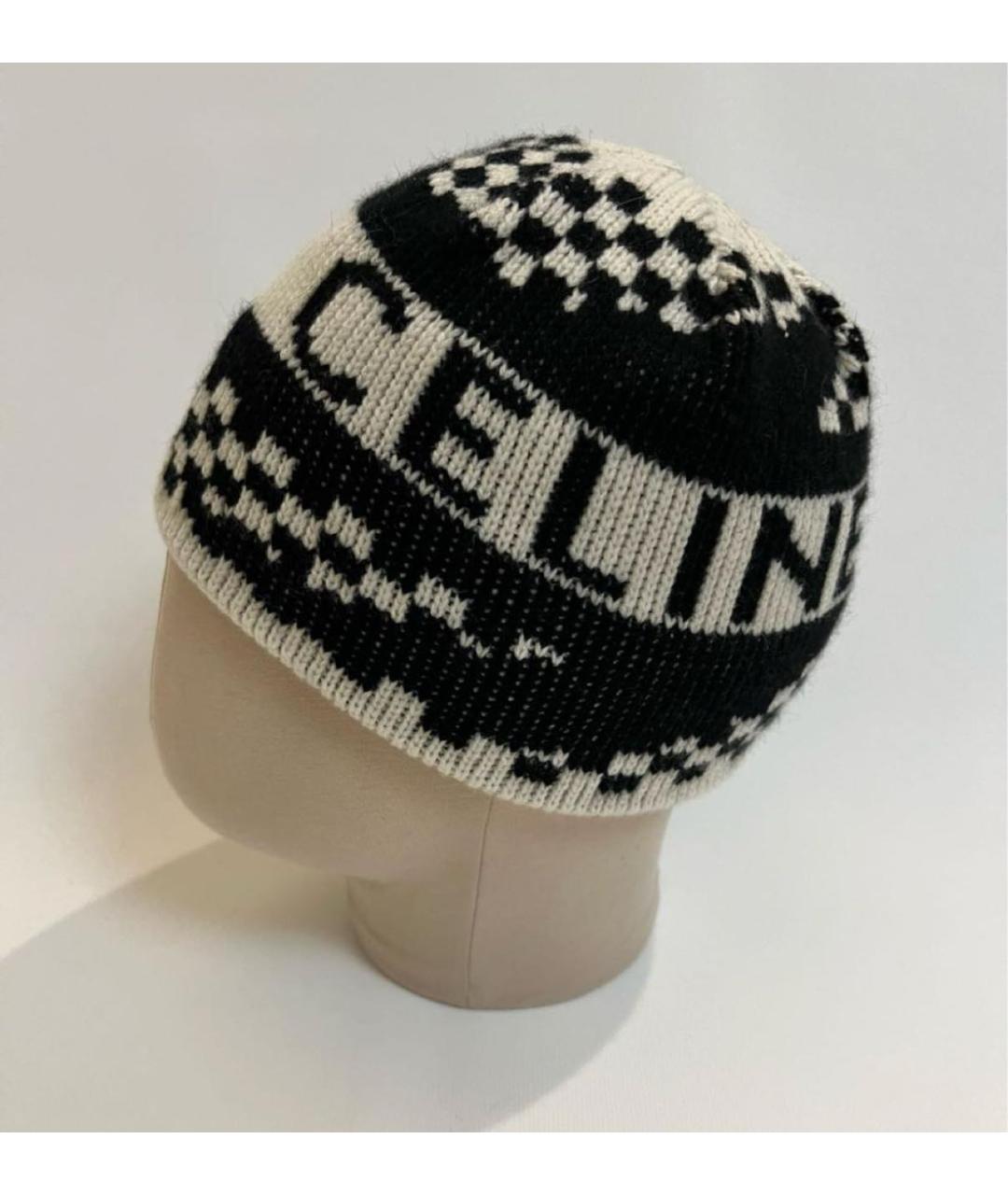 CELINE Черная шерстяная шапка, фото 2