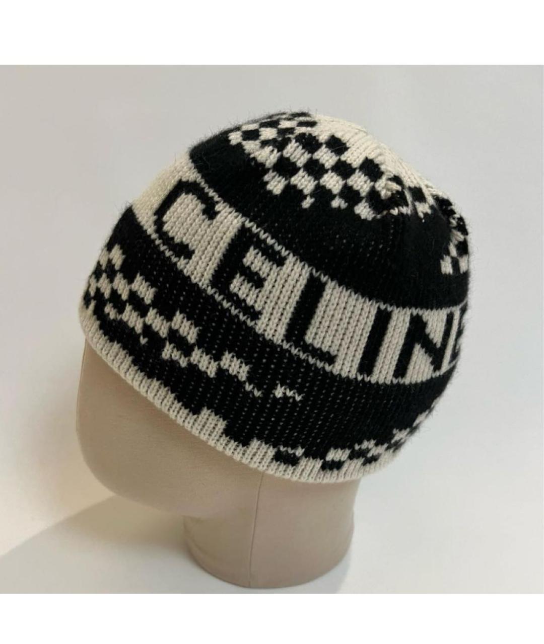 CELINE Черная шерстяная шапка, фото 5