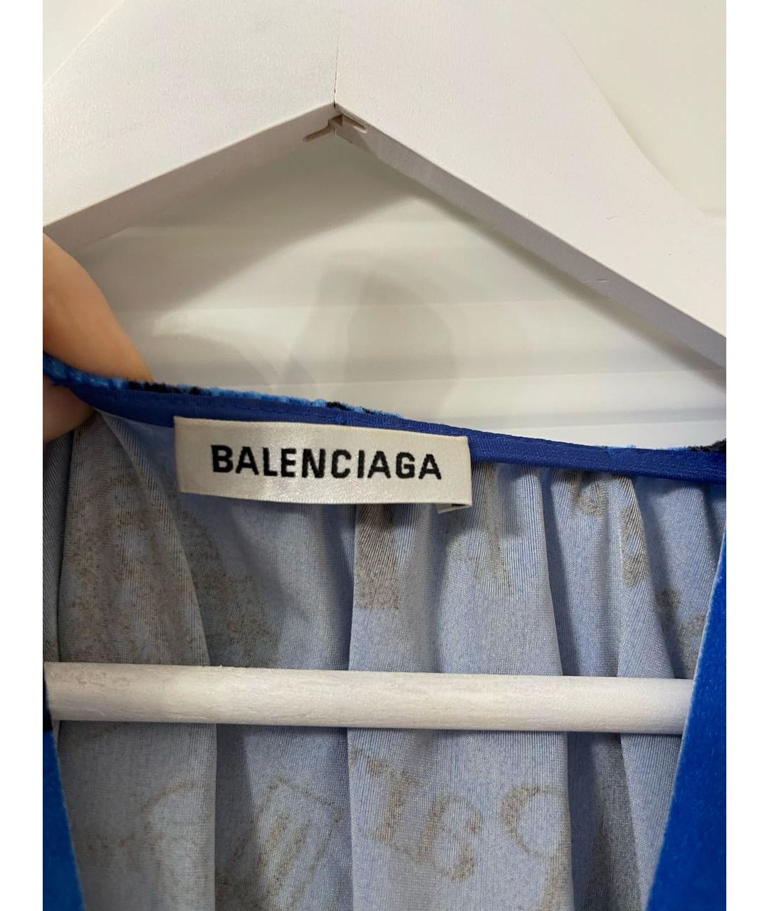 BALENCIAGA Синий полиамидовый комбинезон, фото 3
