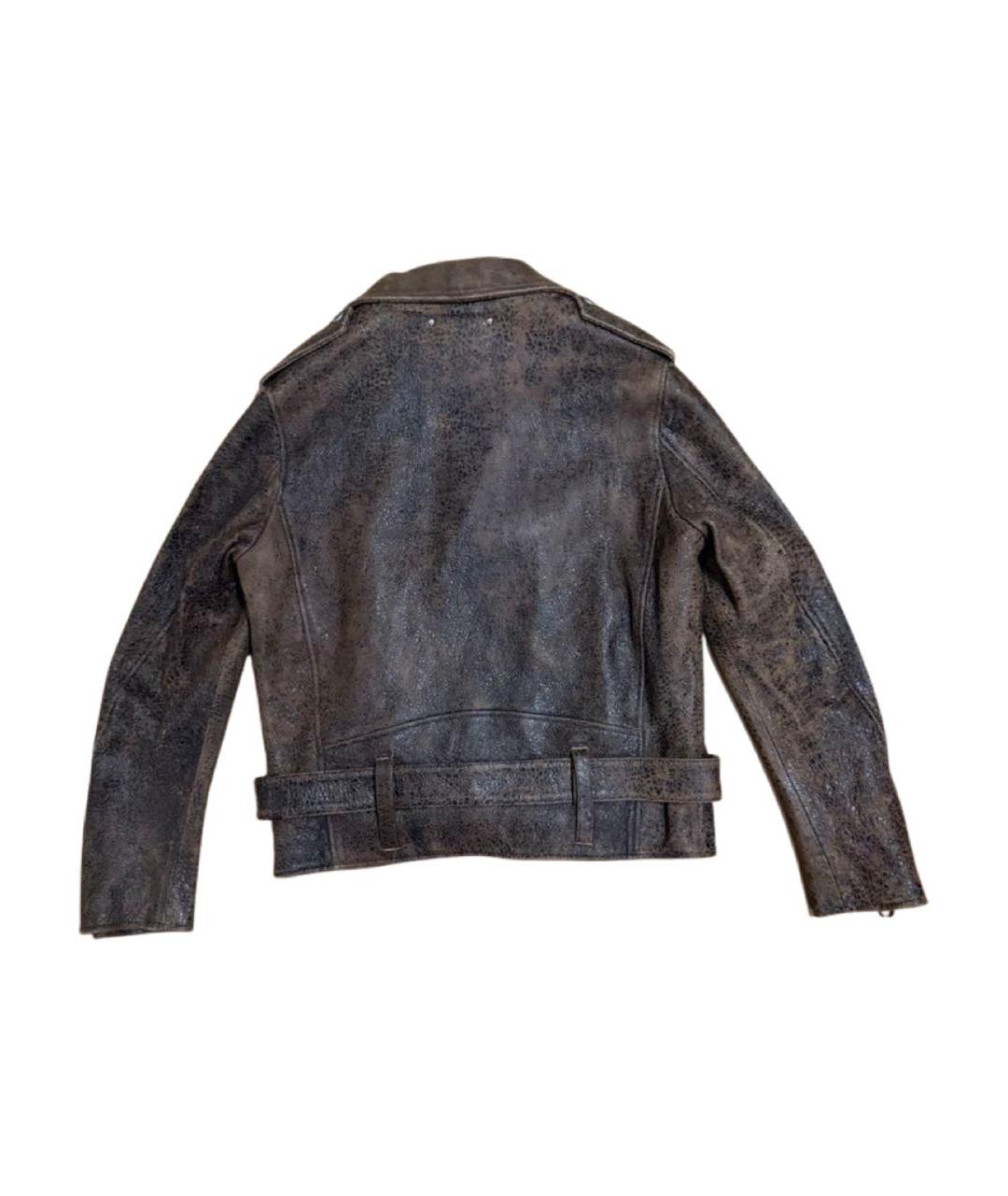 GOLDEN GOOSE DELUXE BRAND Коричневая кожаная куртка, фото 2