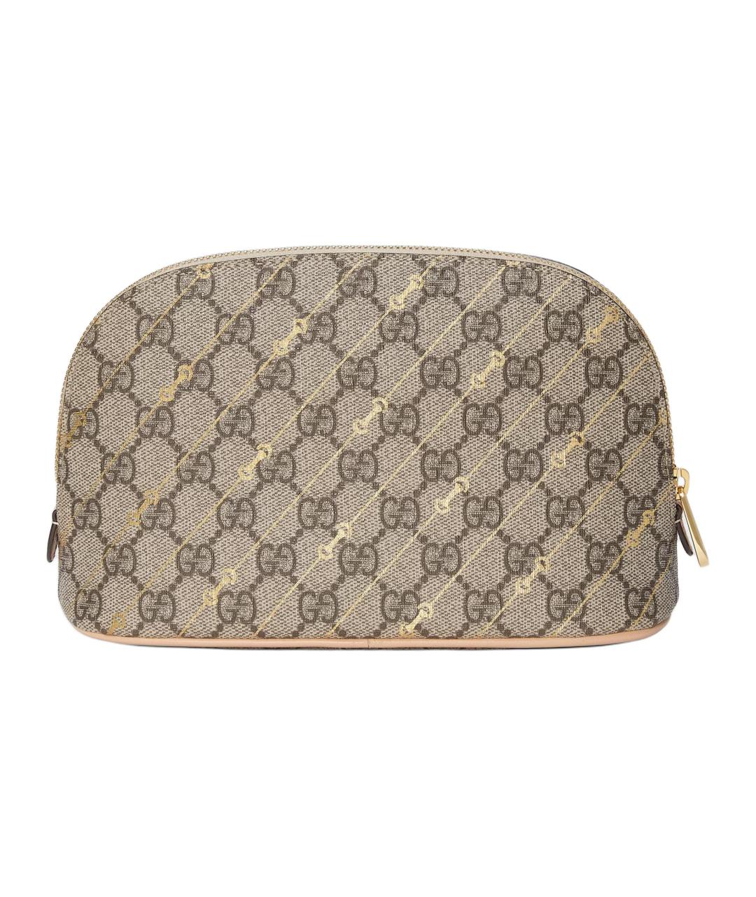 GUCCI Коричневая косметичка, фото 3