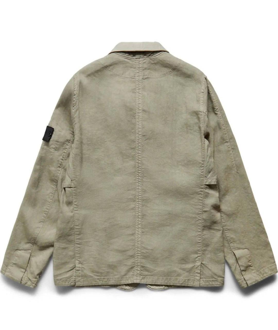 STONE ISLAND SHADOW PROJECT Хаки льняная куртка, фото 3