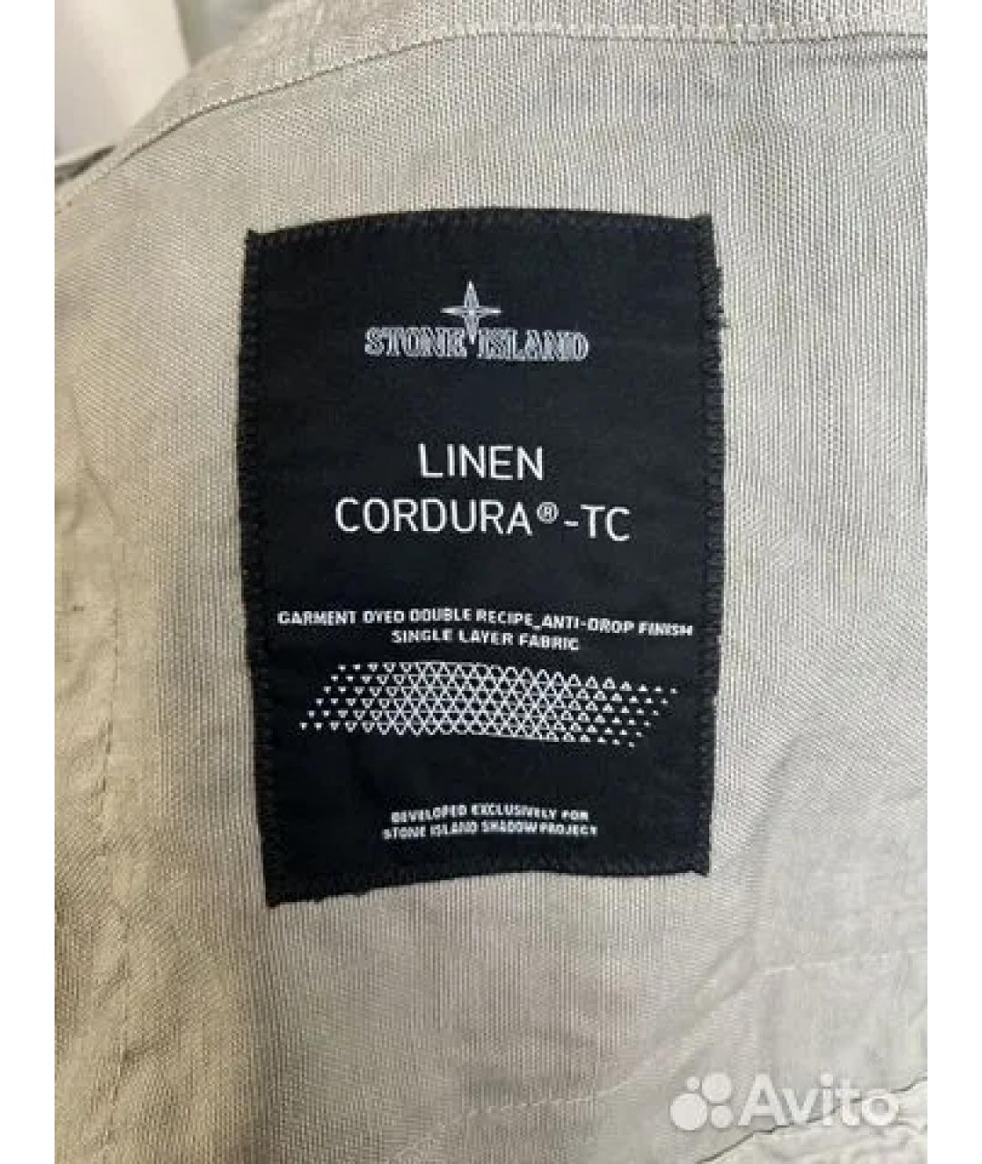 STONE ISLAND SHADOW PROJECT Хаки льняная куртка, фото 4