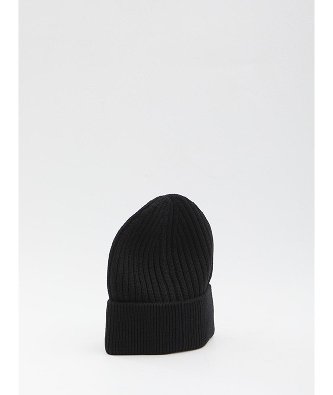 MONCLER GRENOBLE Черная шерстяная шапка, фото 2