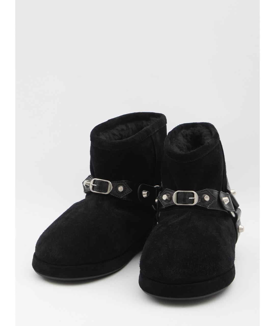 BALENCIAGA Черные кожаные ботинки, фото 2