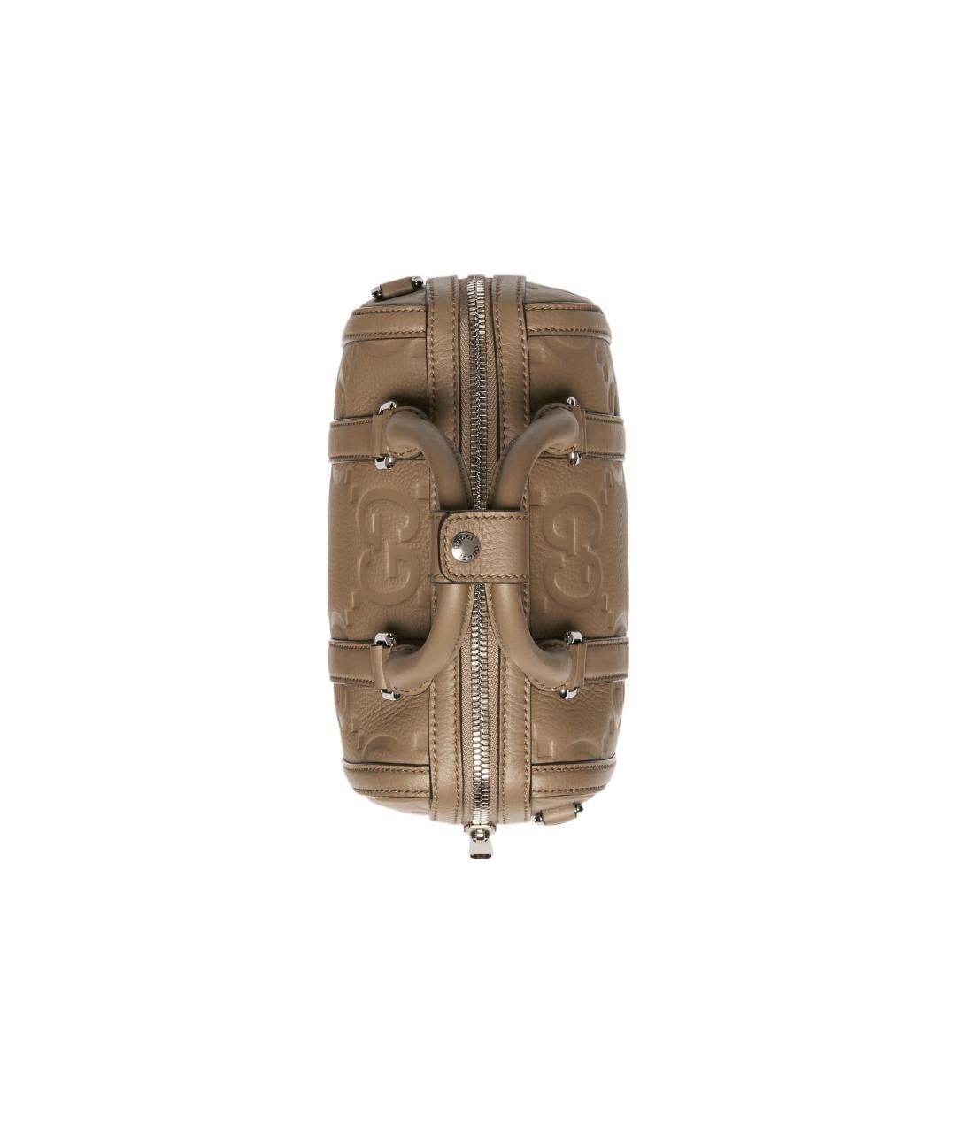 GUCCI Коричневая кожаная сумка через плечо, фото 5