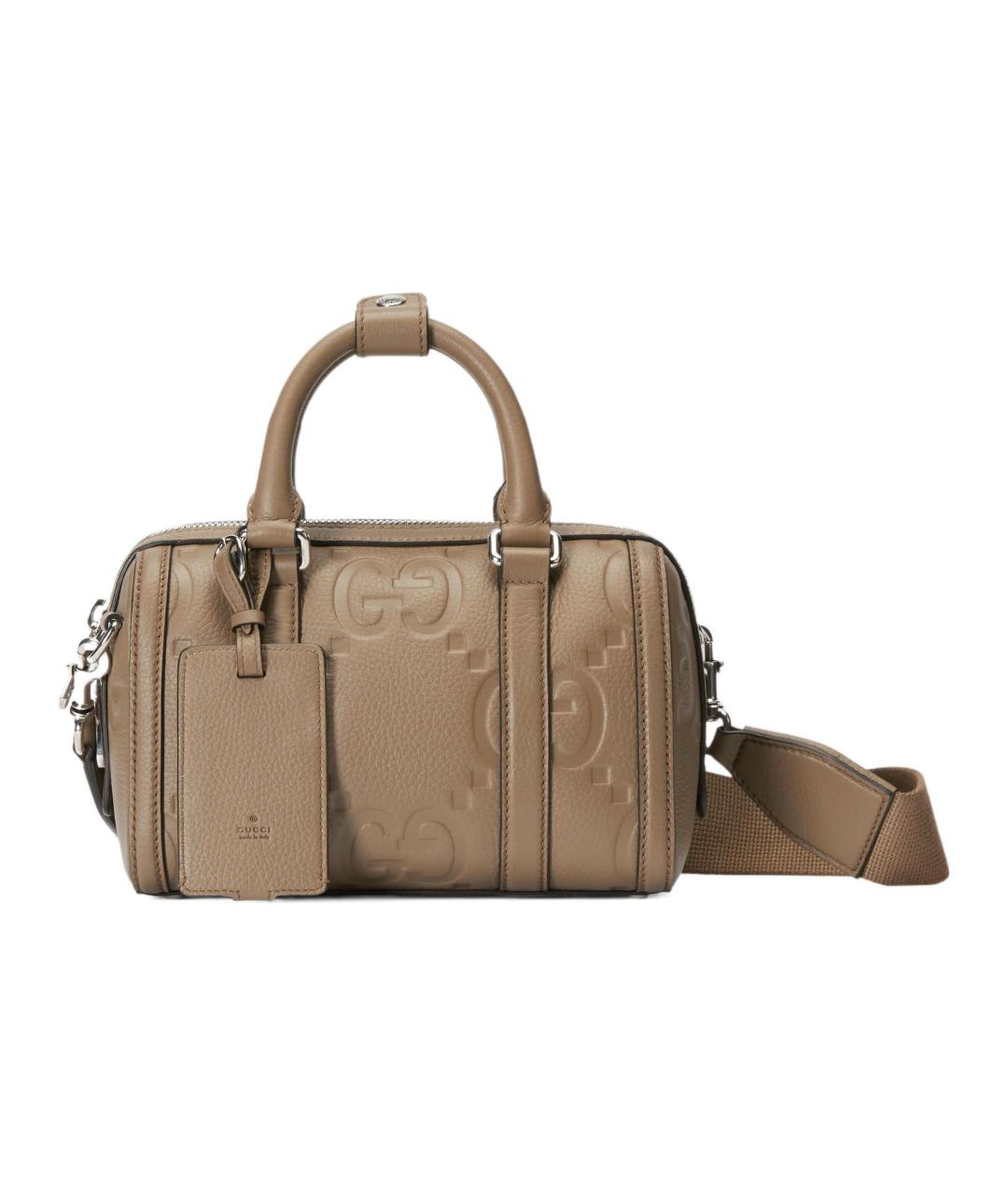 GUCCI Коричневая кожаная сумка через плечо, фото 1