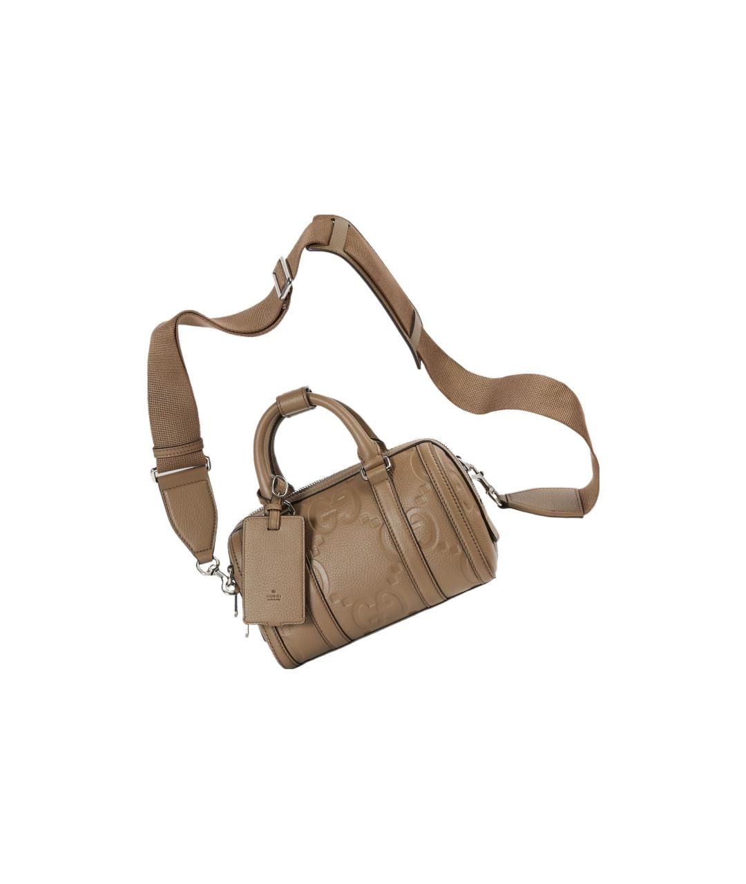 GUCCI Коричневая кожаная сумка через плечо, фото 8