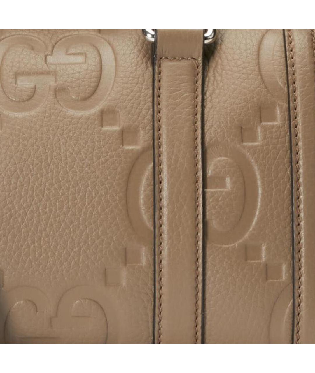 GUCCI Коричневая кожаная сумка через плечо, фото 9