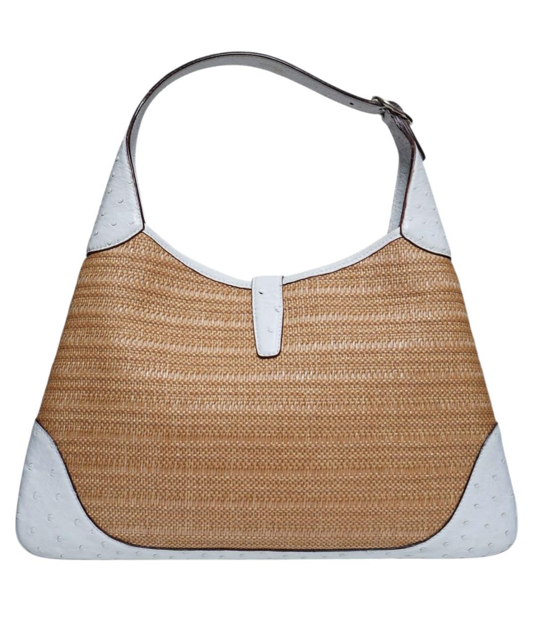 GUCCI Бежевая сумка тоут из экзотической кожи, фото 2