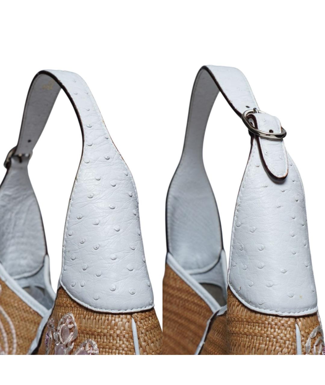 GUCCI Бежевая сумка тоут из экзотической кожи, фото 7