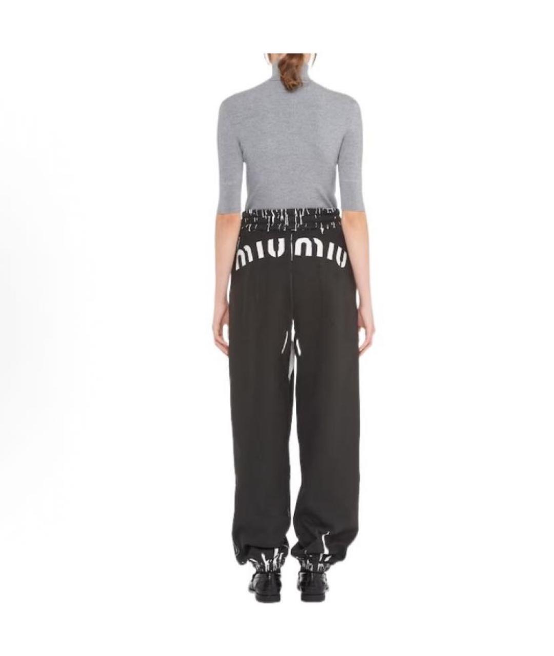 MIU MIU Черные хлопковые спортивные брюки и шорты, фото 3