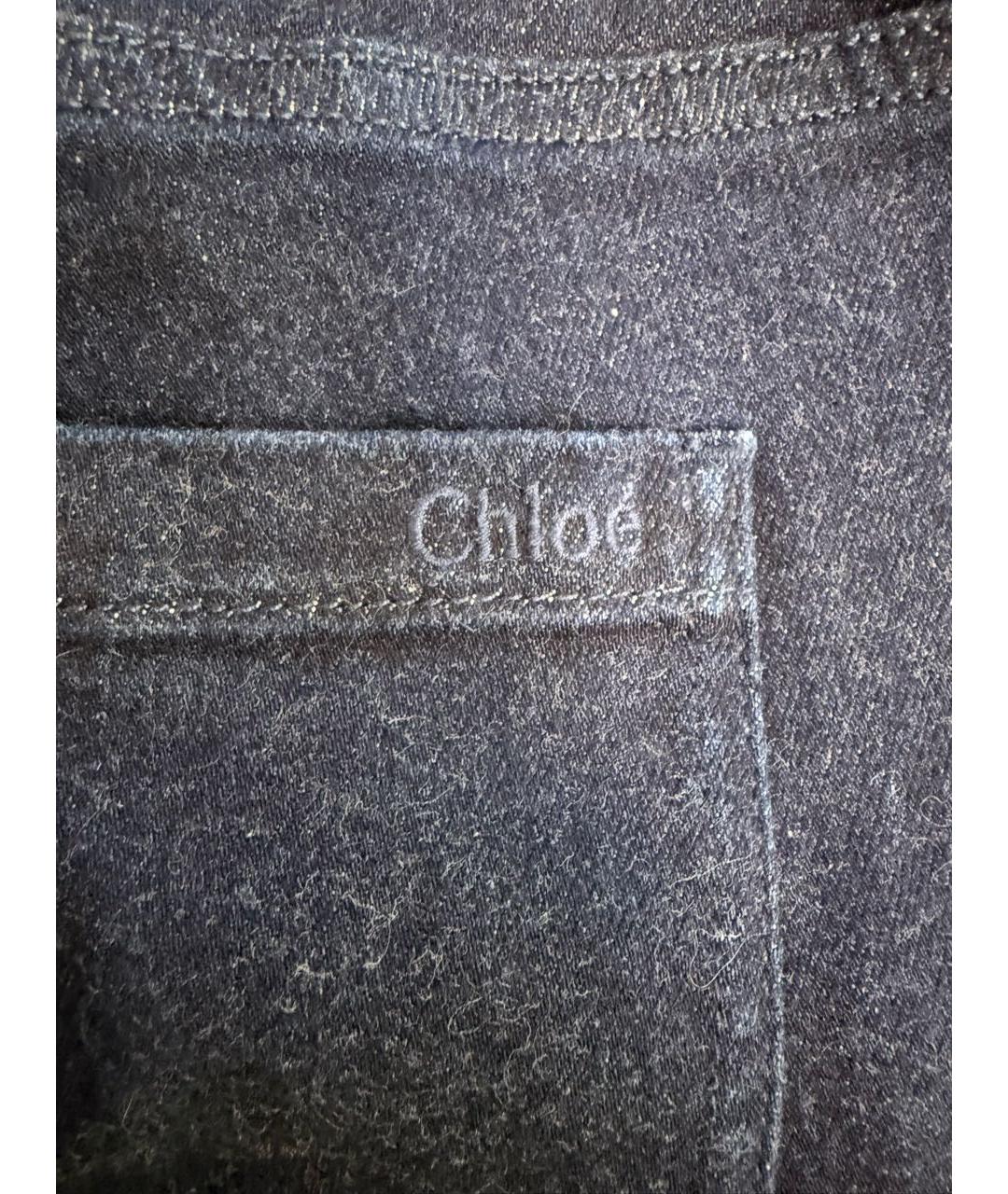 CHLOE Синие хлопковые джинсы клеш, фото 4
