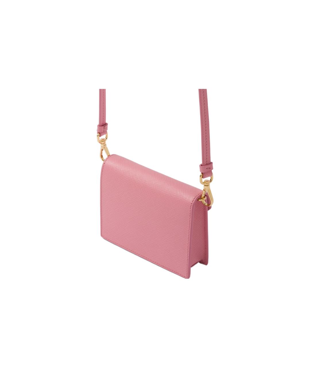 PRADA Розовый кожаный кардхолдер, фото 3