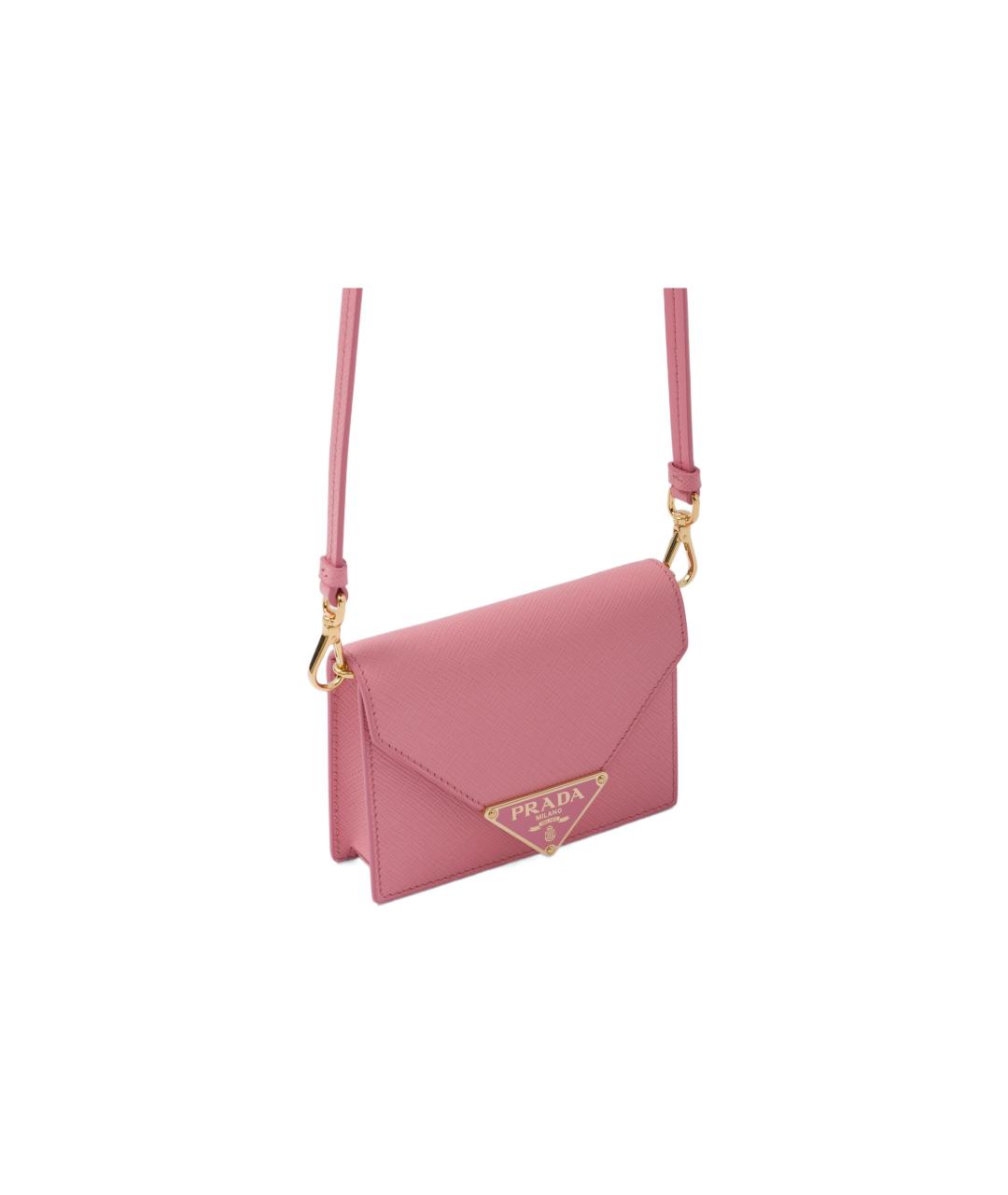 PRADA Розовый кожаный кардхолдер, фото 2